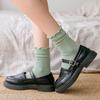 Calcetines con Volantes para Mujer, Calcetines hasta la Mitad de la Pantorrilla, Estilo Fino de Verano, Estilo Ins Japonés, Calcetines Holgados, Calcetines Largos, Modernos, Versátiles, Transpirables, Absorbentes del Sudor
