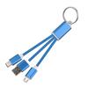 Llavero con Cable de Datos Tres en Uno Adecuado para Apple Tipo-C, Cable de Carga Trenzado Tres en Uno, Personalización de Logo, Carga Rápida