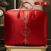 Saco de armazenamento de colcha de casamento, colcha de dote para casa, bolsa de casamento, conjunto de quatro peças, bolsa de embalagem vermelha, tecido Oxford