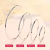 Aretes Europeos y Americanos de Venta Caliente Exagerados Brillantes de Oreja Grande para Mujer Plata Elegante Moda Simple Sexy Brillantes Ligeros Anillo de Oreja Grande