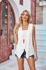 2024 Verano nuevo ropa de mujer transfronteriza europea y americana Amazon Chaqueta cárdigan casual de color sólido con agujeros