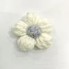 Accesorios de lana color macarrón, flores de lana para hacer tú mismo, tejidas a mano a crochet, con lana de leche, flores de puff, ropa.