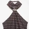 Comercio Exterior Transfronterizo Ropa de Mujer Novedades Primavera 2026 Estilo Europeo y Americano Vacaciones Top de Cuello Halter sin Espalda de Lunares 1165174