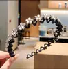 Diadema de Celebridad de Internet Nueva Ola 2022 Diadema Antideslizante Flequillo Cabello Suelto Cabello Trenzado Hebilla para el Cabello Lavado de Cara Sello de Perla Perezoso para el Cabello