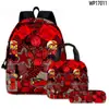 Juego Transfronterizo Nuevo 3D Forsaken Gubby Set de Tres Piezas de Mochila Escolar Impresa, Estuche y Bolso de Hombro