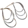 Pendientes Colgantes de Cadena Multicapa para Mujer, Estilo de Nicho de Alta Gama, Pendientes de Temperamento Sencillos y a la Moda, Pendientes de Estilo Europeo y Americano al por Mayor