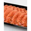 Sashimi de Salmón Fresco Refrigerado Cortado del Mismo Día, Salmón del Atlántico, Sashimi de Pescado Crudo Fresco Plato de Sushi