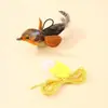 Brinquedo de Gato Varinha com Pássaro Realista que Cilia para Filhotes, Entretenimento Próprio para Combater o Tédio, Resistente a Arranhões e Mordidas, Suprimentos para Animais de Estimação