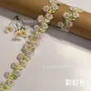 Múltiples Colores Disponibles, Adorno de Encaje Bordado Floral de 3.3 cm, Accesorios Hechos a Mano para Adorno de Cuello y Puño de Ropa DIY