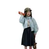 Chaqueta Abrigo Casual para Niñas 2026 Primavera Nuevo Estilo Coreano Estampado de Dibujos Animados con Cuello Alto y Mangas Largas, Moderna y a la Moda
