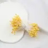 Estames de malte pistilos bastões retorcidos materiais feitos à mão fondant gesso flor de lótus flor de veludo flores embrulhadas centros de flores amarelas