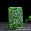Pingente Pixiu de Jade Verde Espinafre de Alta Qualidade, Imitação de Jade Verde de Xinjiang da Mongólia Exterior, Pingente de Jade da Riqueza Instantânea, Atacado para Live Streaming em Estoque