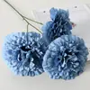 Flor de Peonía de la Fortuna Artificial de 3 Cabezas, Flor Falsa para Boda, Hogar, Decoración de Hotel, Flor Artificial, Arreglo Floral Estilo Chino
