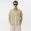 Camisa de cuadros de manga corta para hombre estilo americano de verano, casual y versátil, talla grande, entrega de una sola pieza, transpirable, estilo business casual