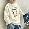 Novo Moletom Casual Infantil Outono e Inverno Fleece Composto Versátil Top Menino Estilo Coreano Plus Veludo Quente Jaqueta de Manga Longa