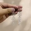 Pendientes Colgantes de Plata con Forma de Flor Transfronterizos Pendientes Joyería en Espiral Amante de las Espirales Vórtice Regalo Venta Directa de Fábrica Venta al por Mayor