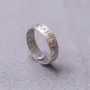 Anillo Mantra de Seis Caracteres Yuhong Anillo Liso Diseño para Dedo Índice de Mujer Anillo Ancho de Paz Anillo Abierto para Hombre