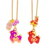 Puzuo Retención de Color Fuerte Color Arena Dorada Palabras Auspiciosas Zodiaco Oveja Collar Estilo Chino Atraer Riqueza y Bendiciones Año de la Oveja Carpa Cadena para la Clavícula