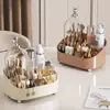 Nuevo Estante de Almacenamiento a Prueba de Polvo con Cubierta, Caja de Almacenamiento para Cosméticos y Labiales, Organización de Escritorio para el Hogar, Lavabo, Tocador