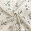 Tela de sarga de algodón estampada floral fresco primavera y verano flor pedicelo camisa infantil tela para vestido de muñeca