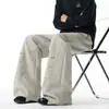 Pantalones Deportivos de Chándal para Hombre con Bordado Patchwork de Peso Pesado Americano, Otoño, Marca de Tendencia, Caída, Pierna Recta, Corte Limpio, Ligeramente Acampanados, Pantalones Casuales
