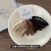 Elástico de Cabelo Elegante com Máscara Vazada para Mulheres, Estilo Coreano Alta Elasticidade Borracha Durável Corda para Rabo de Cavalo Baixo Coque Acessório de Cabelo