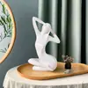 Transfronteiriça Nova Explosiva Preta Esticável Menina Arte Abstrata Sala de Estar Decoração Gabinete de TV Casa Simples Escultura de Resina