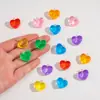 Pingente Colorido Transparente em Resina em Formato de Coração Acessórios para Joias DIY Brincos Pingente de Decoração para Colar Venda Quente Transfronteiriça