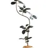 Árbol de Goma Black Diamond Planta Verde Artificial Decoración de Sala de Estar de Lujo de Gama Alta Planta Falsa Biónica Grande de Pie Estilo Wabi-Sabi