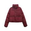 Chaqueta corta con cuello alto y plumón de algodón para mujer, invierno 2023, nuevo abrigo de pan holgado y adelgazante de estilo coreano, abrigo acolchado de algodón