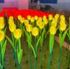 Lámpara de piso de tulipán simulación flor de tierra lámpara de junco exterior impermeable patio césped parque plaza proyecto iluminación decoración