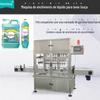 Linha de produção de enchimento de detergente 5L, máquina de enchimento automática de líquido químico diário, equipamento de limpeza de líquido concentrado multicabeça enlatado
