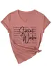 Trabajador Social Amazon Wish Sitio Independiente Informal Cómodo Personalizado Camiseta de Manga Corta con Cuello en V para Mujer En Stock