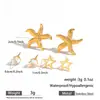 Myya Juego de Hebillas de Oreja Geométricas de Acero Inoxidable con Forma de Corazón, Flor y Mariposa Transfronterizo Europeo y Americano Exquisitos Pendientes de Moda Pendientes para Mujer