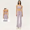Conjunto de Yoga Doble 6 de Licra para Mujer, de Cintura Alta, Levanta Glúteos, con Cordón, Conjunto de Fitness, Ajuste Ceñido, Atuendo Deportivo Adelgazante