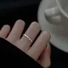 Anel de prata S925 contentamento Changle elemento estilo antigo anel feminino nicho caractere chinês anel de dedo novo pulseira de abertura de prata esterlina chinesa