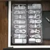 Caixa Organizadora de Cabos à Prova de Poeira Organizador de Cabos de Carregamento Caixa de Armazenamento de Cabos de Dados para Desktop Bolsa de Armazenamento para Cabo de Carregamento de Celular