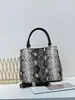 Bolso de Diamantes de Puntos con Estampado de Serpiente 2025 Nuevo Bolso de Mano Bolso Kelly Bolso de Hombro Bolso Cruzado Gran Capacidad Bolso al por Mayor Versátil