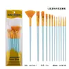 Amazon Juego de 12 Pinceles para Pintura al Óleo Mango de Plástico Pincel para Pintura Artística Acuarela Gouache Juego de Pinceles para Pintura al Óleo