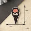 Patches de Tecido Bordados de Cogumelo, Abelha, Nota Musical, Sorvete Adesivos para Decoração de Roupas e Chapéus Desenho Animado Fofo