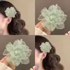 Pasador de Flor de Organza de Primavera para Mujer, Pinza para Flequillo Lateral, Pasador de Estilo Puro y Elegante, Pasador Pequeño, Pinza de Pato, Accesorio para el Cabello para Verano