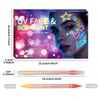 Caneta Tatuagem Temporária Flysea 5704Uv para Pintura Facial Transfronteiriça Caneta de Tinta Fluorescente Lavável para Corpo para Festivais e Festas