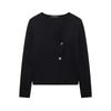 Cardigan Jaqueta de Tricô Assimétrico com Botões Decorados Roupas Femininas Transfronteiriças Aliexpress Ins Primavera e Outono Novo Estilo Europeu e Americano