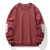 Camiseta de Manga Larga de Algodón Pesado Transfronteriza para Hombre, Camiseta Básica Suelta de Otoño, Nueva Camiseta Fina para Hombre Estilo Americano con Cuello Redondo 2025