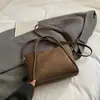 Cesta de Verduras Retro Bolso Pequeño para Mujer 2025 Nuevo Bolso de Mano Mate Bolso Cubo Otoño e Invierno Moderno Bolso Cruzado de Gamuza