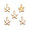 DIY Estrela do Mar Concha Concha Série Oceano Liga Esmaltada Acessórios de Joias Pingente de Chave para Roupas Colar