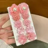 Conjunto de Brincos Pérola Flor Fada Super Agulha de Prata, Brincos Doces, Modernos e Elegantes, Brincos de Luxo Leve e de Alta Qualidade para Mulheres
