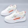Sapatos Brancos para Mulheres 2025 Primavera Novo Versátil Respirável Simples Primavera Outono Verão Lona Tênis Esportivo Sapatos de Malha Estilo Fino