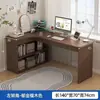 Escritorio de esquina para estudiar y usar la computadora, escritorio de oficina, tocador de dormitorio para niñas, mesa de esquina con estantería integrada
