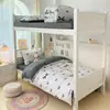 Conjunto de cama para dormitório, conjunto de três peças para estudante, conjunto de quatro peças, material escolar 100% algodão, conjunto completo de edredons e roupas de cama